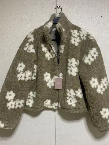 플라워 패턴 플리스 자켓
