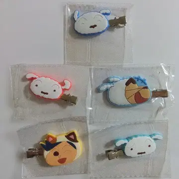 짱구는 못말려 헤어 클립 미개봉 새상품 5세트