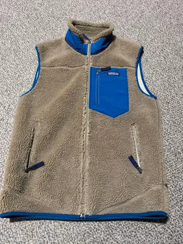 patagonia 플리스 베스트 M 베이지/블루
