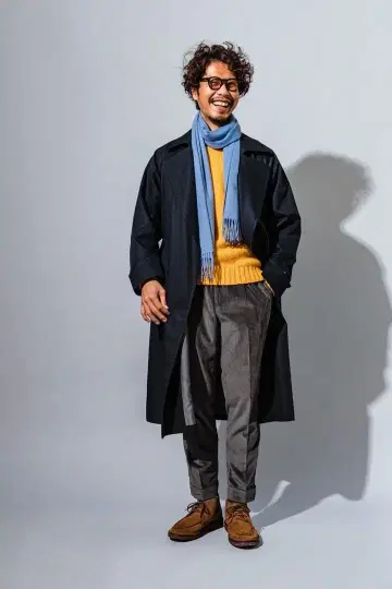 브리티시 메이드 네이비 타이 로켄 코트 M 사이즈