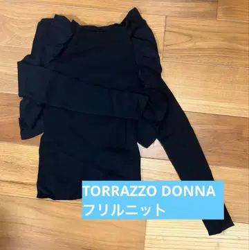 TORRAZZO DONNA 블랙 프릴 니트