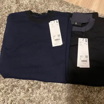 [ 2개 세트 ] UNIQLO +J 캐시미어 크루넥 스웨터 (바이컬러)