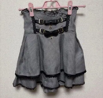 리즈리사 2연 리본 벨트 치마바지 그레이