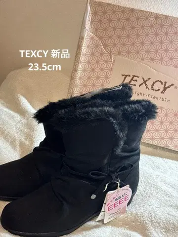 [ 미사용 새상품 ] TEXCY 블랙 스웨이드 부츠 23.5cm