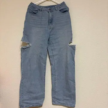 여성용 데님 여성용 와이드 팬츠 여성용 와이드 데님