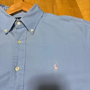 새상품급! 핑크 포니 랄프 로렌 코튼 셔츠 L 사이즈 블루