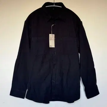 무인양품 MUJI 양면 기모 플란넬 셔츠 자켓 블랙 M 사이즈