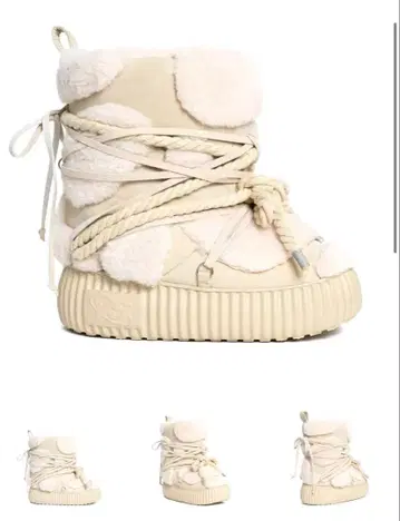 미사용 미개봉 새상품 yello 아이보리 퍼 어그 부츠