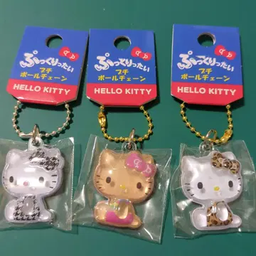헬로키티 푹신푹신 푸치 볼체인 3종