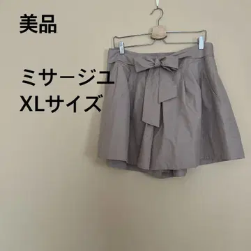 [ 새상품급 ] 미사쥬/여성용/큐롯 팬츠/베이지/무지/벨트 리본