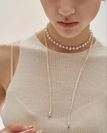 Pearl Ribbon Choker