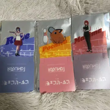 체인소 맨 라운드원 스탠딩 코스터 레제 마키마 포치타 세트