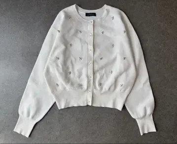 green label relaxing 도트 비쥬 니트 가디건