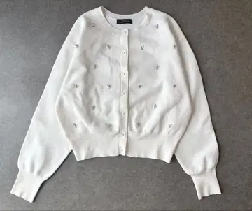 green label relaxing 도트 비쥬 니트 가디건