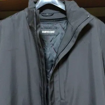 SANYO COAT 블랙 스텐카라 코트