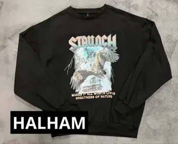 [ 특가 ] HALHAM 그래픽 맨투맨 블랙 L 사이즈