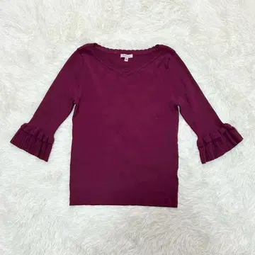 TOCCA 토카 니트 여성용 V넥 프릴 소매 XS