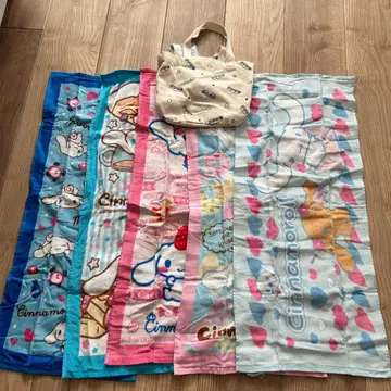 [ 미사용 새상품 ] 시나모롤 페이스 타월 토트백 세트