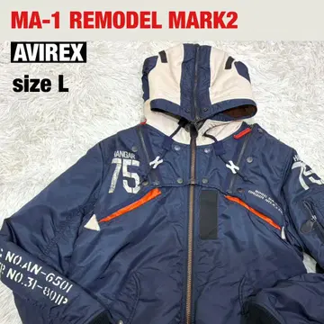 [ AVIREX ] MA-1 REMODEL MARK2 네이비 sizeL