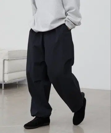 WYM LIDNM 트랙 와이드 이지 루즈 팬츠 블랙 XS