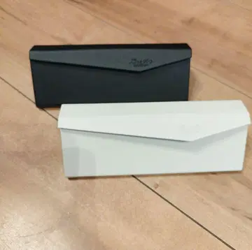 라인 아트 안경 케이스 블랙 화이트 2개 세트 접이식