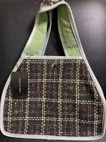 espace de calma 멀티 체크 무늬 핸드백 에스파스데칼마 새상품