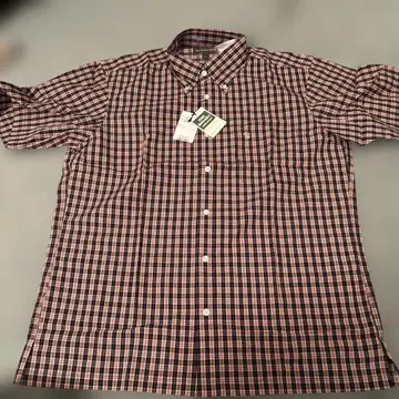 더 스카치 하우스 체크 무늬 반팔 피케 셔츠 L 사이즈