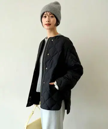 UNFILO TAION 퀼팅 블루종 자켓 블랙 S