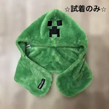 [컨디션 최상] 마인크래프트 크리퍼 코스프레 머플러 후드 부착