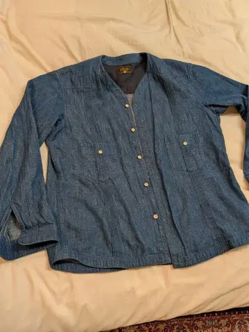 GERUGA 턱 데님 셔츠 사이즈 4 G-S-90