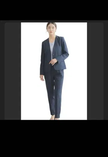 택 포함 새상품 빅 사이즈 15호 스트라이프 노카라 수트 셋업