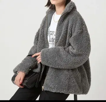 green label relaxing 보아 스탠드 카라 블루종 새상품