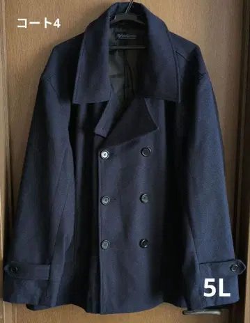 남성용 빅 사이즈 5L 네이비 코트