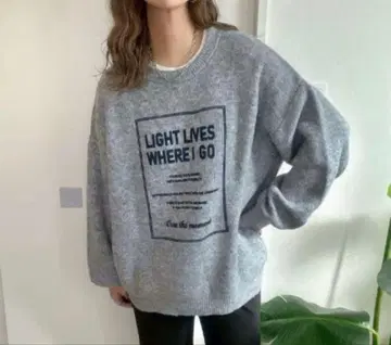 시마무라 NON 콜라보 플로키 프린트 니트 풀오버