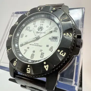 [ 작동 ] GMV 남성용 손목시계 쿼츠 10 ATM 방수 화이트 다이얼