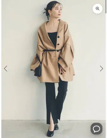 아뉴앙스 스트레치 슬릿 팬츠 네이비 XS