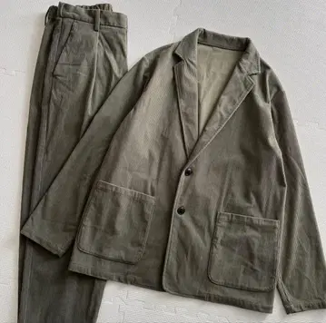 새상품급 417EDIFICE 코듀로이 셋업 L 그린 22년 모델