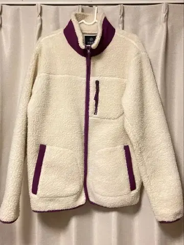 나노 유니버스 플리스 자켓 아이보리/퍼플