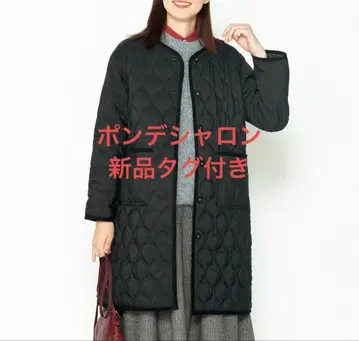 세탁 가능한 퀼팅 리버서블 코트 블랙 x 카키