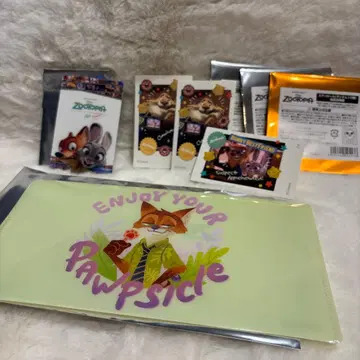 디즈니 주토피아 닉 주디 카페 스티커 카드 파일