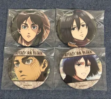 진격의 거인 엘렌&미카사 카라테츠 캔뱃지 세트