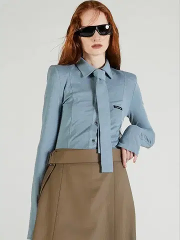 PRANK PROJECT 넥타이 슬림 셔츠