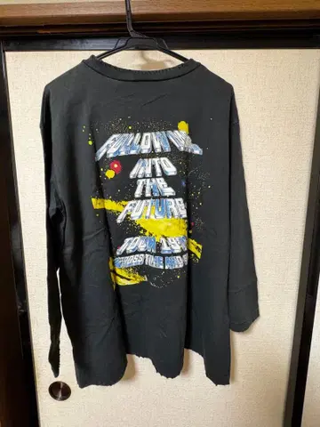 MOUSSY 긴팔 T셔츠 블랙 그래픽