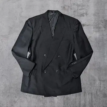 정장 자켓 더블 브레스트 블랙 울 빈티지 시티 보이