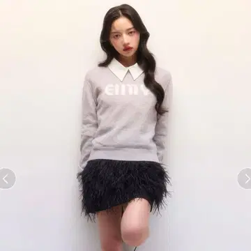 eimy 에이미 로고 니트