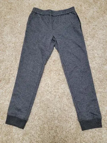 EMPORIO ARMANI 울 혼방 스트레치 이지 조거 팬츠