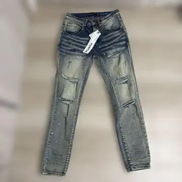 PURPLE 데미지 가공 데님 30