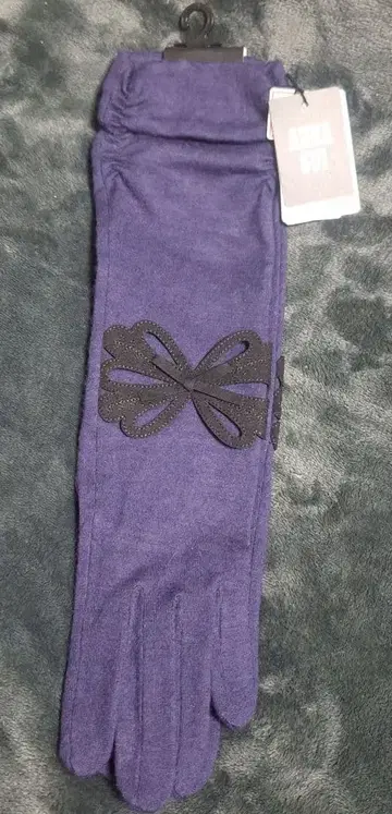 안나수이/ANNA SUI 퍼플 롱 장갑