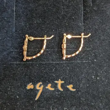 agete 후프 귀걸이 K10