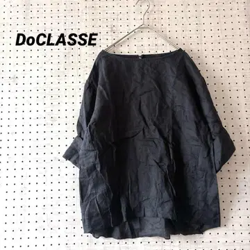 두클라쎄 린넨100% 보트넥 블라우스 7부 소매 (7) 네이비 냉감